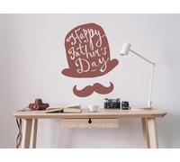Sticker Happy Fathers Day Chapeau - Nombreuses tailles et couleurs disponibles