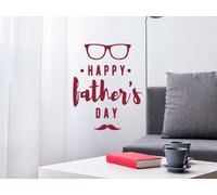 Sticker Happy Fathers Day Lunettes - Nombreuses tailles et couleurs disponibles
