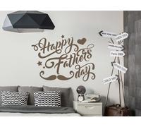 Sticker Happy Fathers Day - Nombreuses tailles et couleurs disponibles