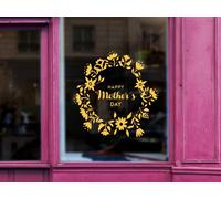 Sticker Happy Mother's Day Floral - Nombreuses tailles et couleurs disponibles