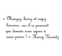 Sticker Harry Kurnitz Mangez buvez