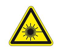 Sticker "Hazards due to optical radiation" DIN7010, rectangular, sidelength 15 cm - 70144819