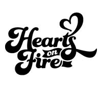 Sticker Hearts on fire