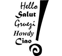 Sticker Hello Salut Gruezi Howdy Ciao