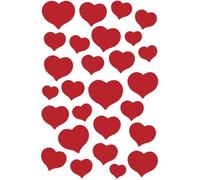 Sticker - HERMA - MAGIC coeurs rouge - 27 sticks - Stone auto-adhésif