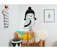 Sticker Hibou en Hiver - Nombreuses tailles et couleurs disponibles