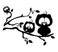 Sticker hiboux mignons de la nuit