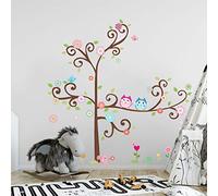 Sticker Hiboux sur arbre en fleurs