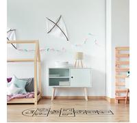 HOME DECO KIDS - Sticker marelle HD2363 pour sol enfant, 148,5x56,5x0,1 cm, Blanc-Noir