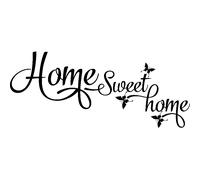 Sticker Home sweet home et papillons