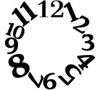 Sticker horloge Chiffres originaux
