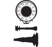 Sticker horloge lampadaire