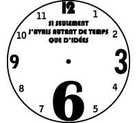 Sticker horloge Le temps et les idées