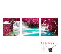 Sticker horloge Les cascades du bonheur