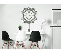Sticker Horloge Murale Baroque - Nombreuses tailles et couleurs disponibles