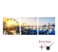 Sticker horloge Panorama de Venise