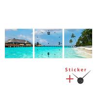 Sticker horloge Panorama d'un paysage tropical