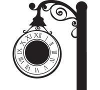 Sticker horloge pour coin