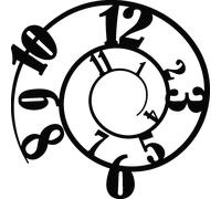 Sticker horloge Spiral de chiffres