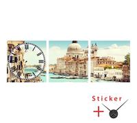 Sticker horloge Vue sur la ville de Venise