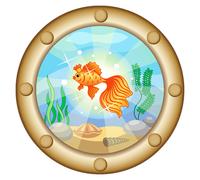 Sticker Hublot Goldfish