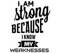 Sticker I know my weakness