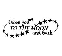 Sticker I love you to the moon and back