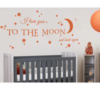 Sticker I love You to the Moon - Nombreuses tailles et couleurs disponibles