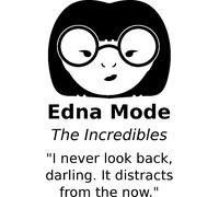Sticker I never look back, darling - Edna Mode