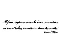 Sticker Il faut toujours viser la lune - Oscar Wilde