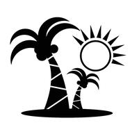 Sticker Île ensoleillée
