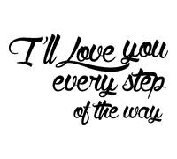 Sticker I'll love every step of the way