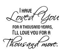 Sticker I'll love you for a thousand years