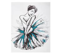 Atmosphera - Sticker Danseuse - 30x40 cm - Bleu