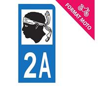 Sticker immatriculation 2A - Corse du sud - Moto