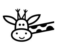 Sticker Interrupteur Bonjour la girafe