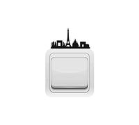Sticker Interrupteur - Paris - Aspect Mat Blanc