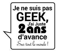 Sticker Je ne suis pas geek