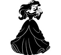 Sticker Jeune fille avec une feuille