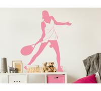 Sticker Joueuse de Tennis - Nombreuses tailles et couleurs disponibles