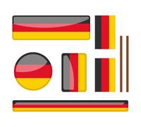 Sticker Kit de divers drapeaux allemands