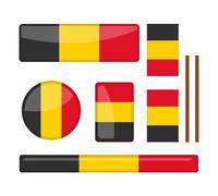 Sticker Kit de divers drapeaux belges
