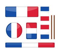 Sticker Kit de divers drapeaux français