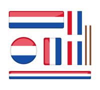 Sticker Kit de divers drapeaux néerlandais