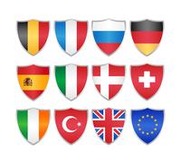 Sticker Kit de drapeaux de bouclier