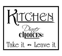 Sticker Kitchen, dinner choices