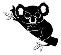 Sticker koala tout poilu