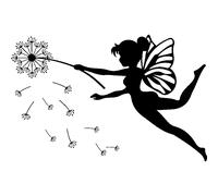 Sticker La fée et sa fleur magique
