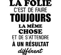Sticker La folie c'est de faire toujours la même chose design