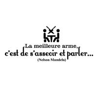 Sticker La meilleur arme - Nelson Mandela